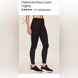 RBX Black Fleece Lined Leggings